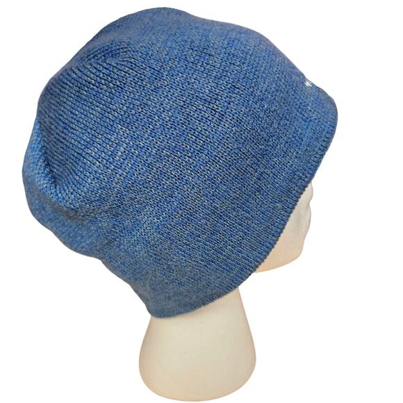 Blue Knitted Northface Beanie Unisex One Size Warm Hat Pre-owned Good Condition - Picture 4 of 8
